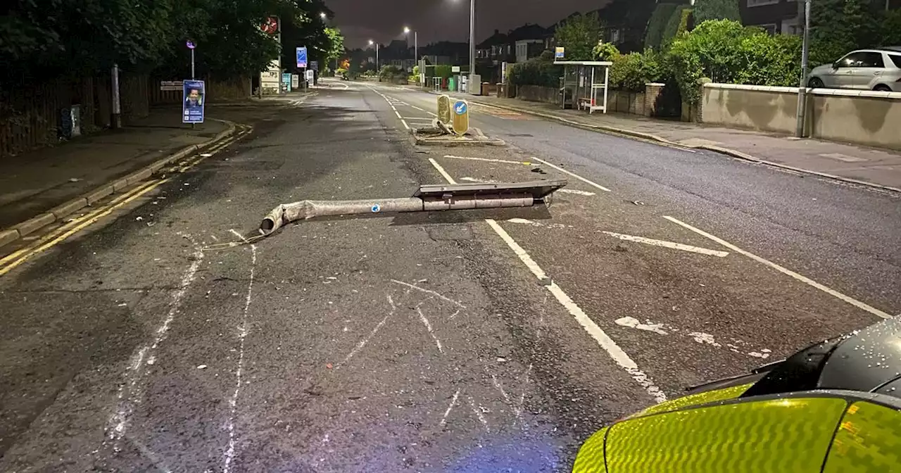 Van being driven 'out of control' narrowly misses pedestrian in Belfast