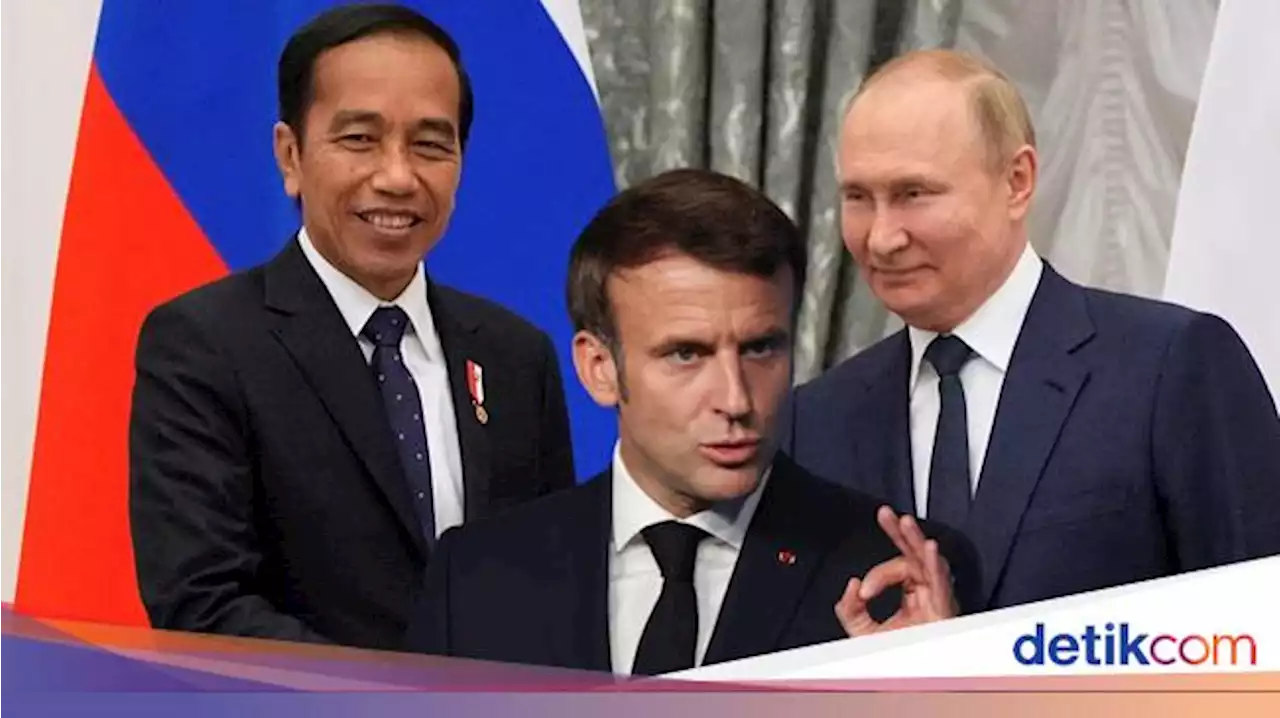 Potret Beda Gestur Putin Saat Terima Jokowi dan Macron