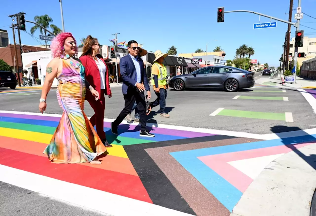 Long Beach unveils Progress Pride crosswalks at Broadway, Junipero Avenue – with more to come