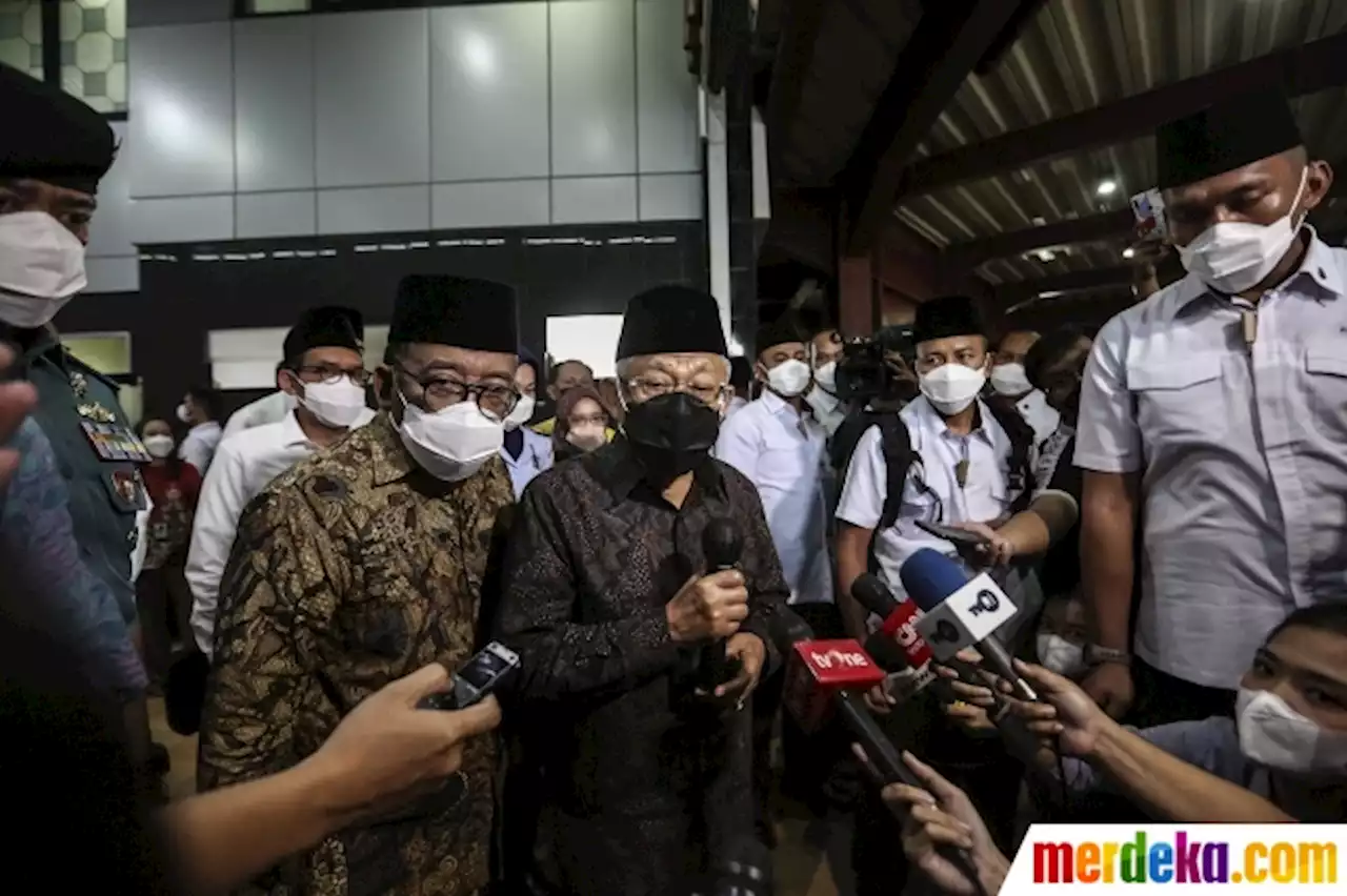 Foto : Wapres Ma'ruf Amin Melayat Jenazah Tjahjo Kumolo | merdeka.com