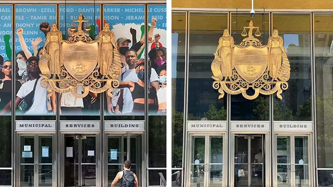 BLM Mural at Philly's Municipal Services Building Comes Down