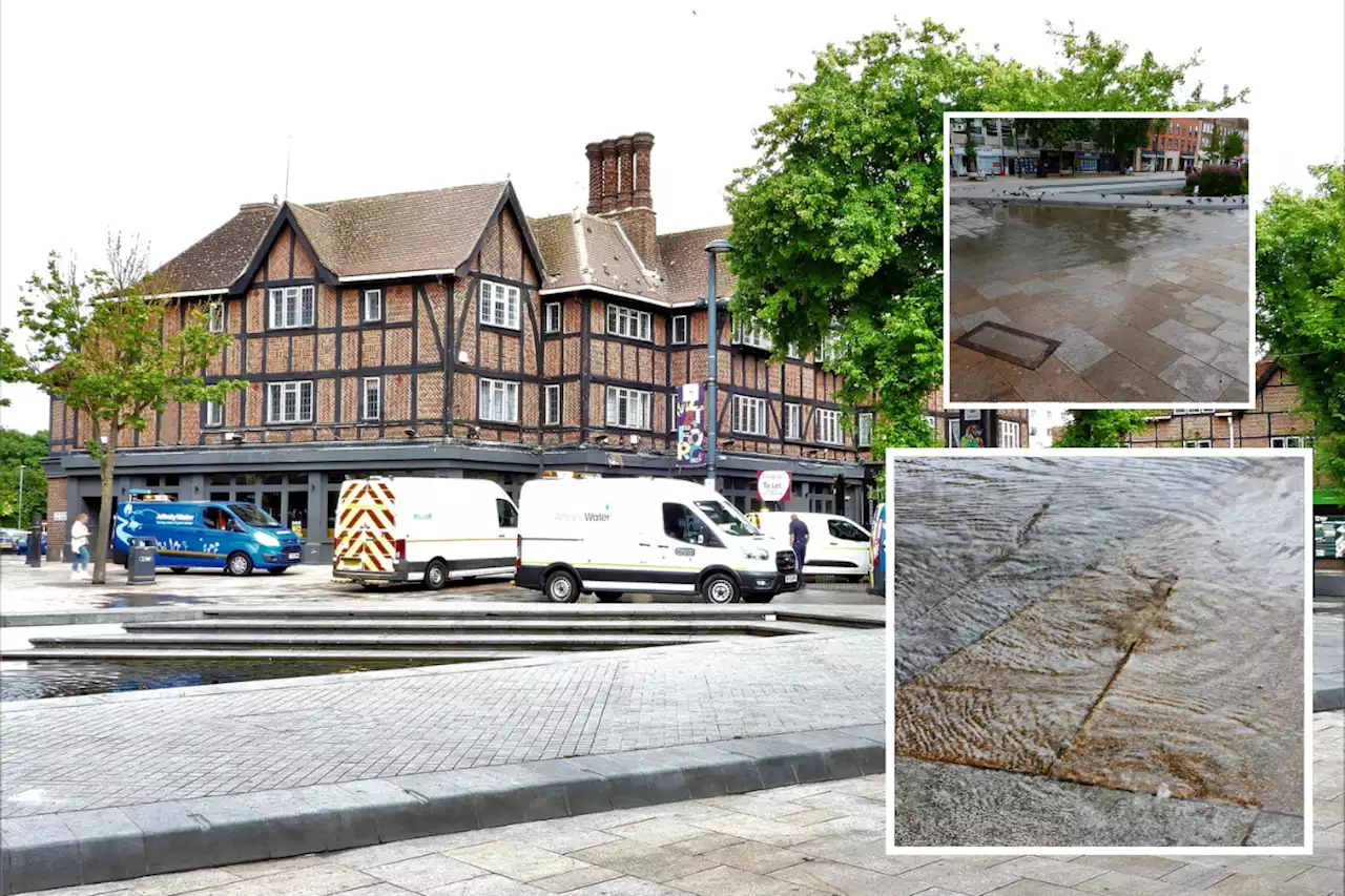 Town centre leak leaves a hundred properties without water