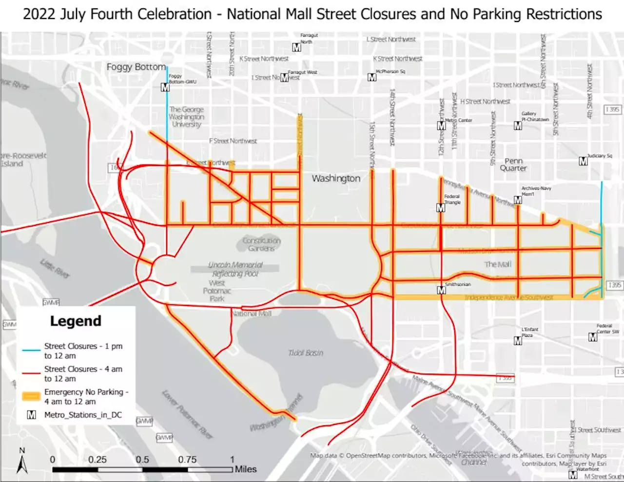 Here are ALL the Road Closures/Parking Restrictions for the Fourth of July Celebrations