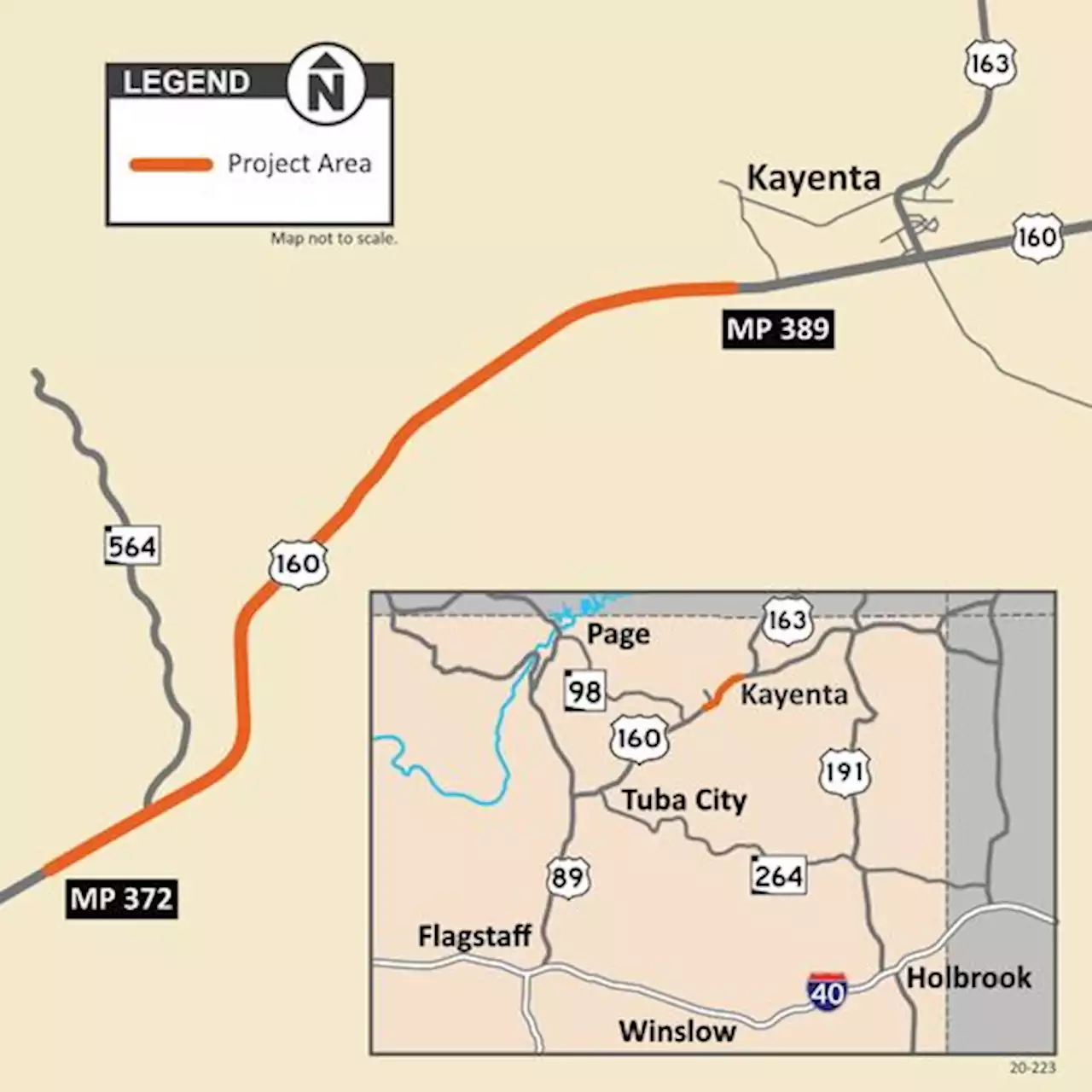 US 160 paving work near Kayenta resumes July 11