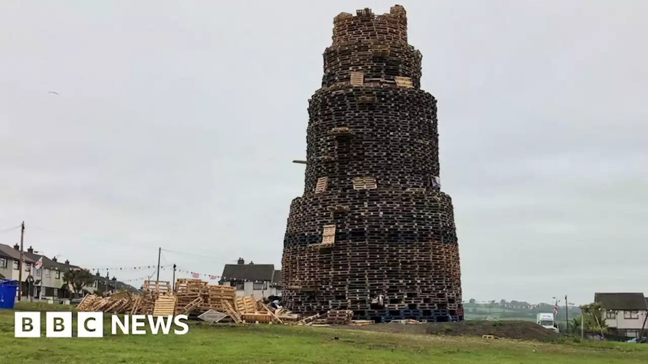 Larne bonfire: Man dies after falling from a height