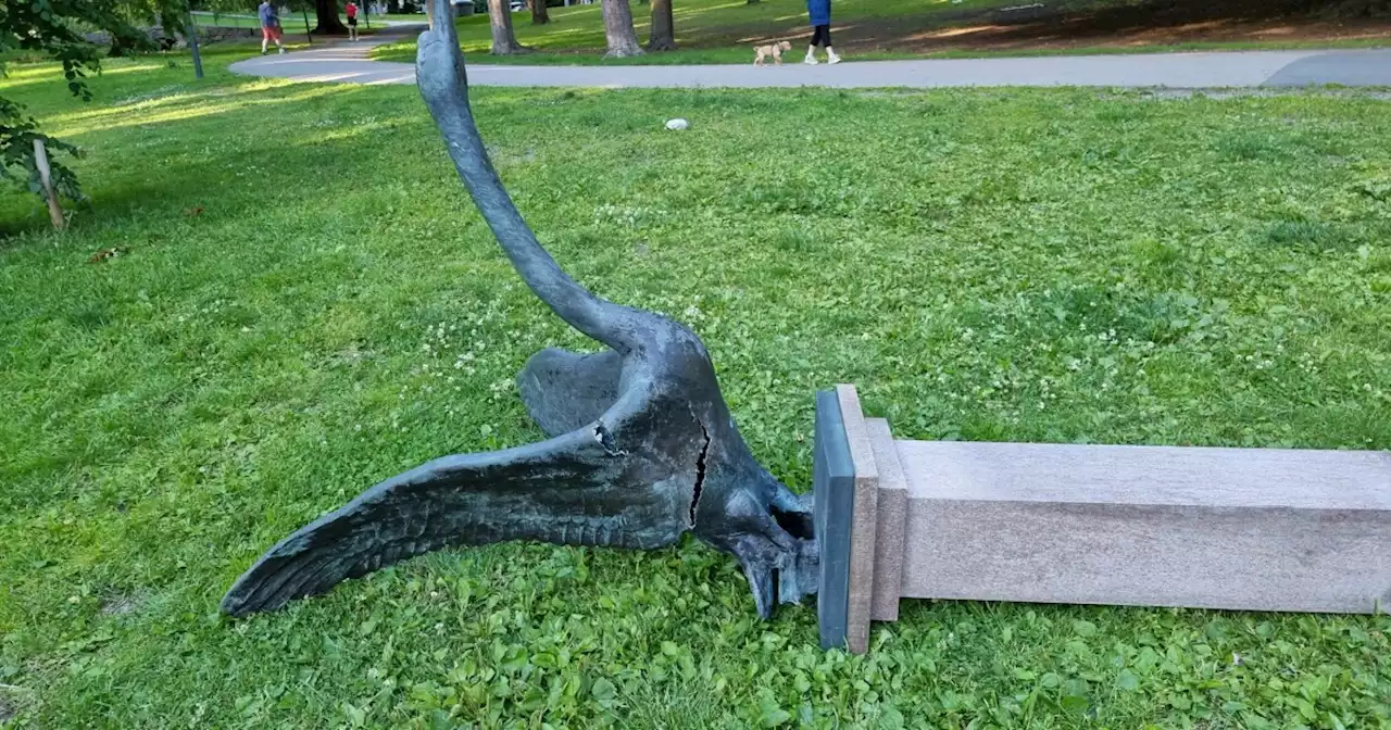 Fikk statue over seg i Oslo-park