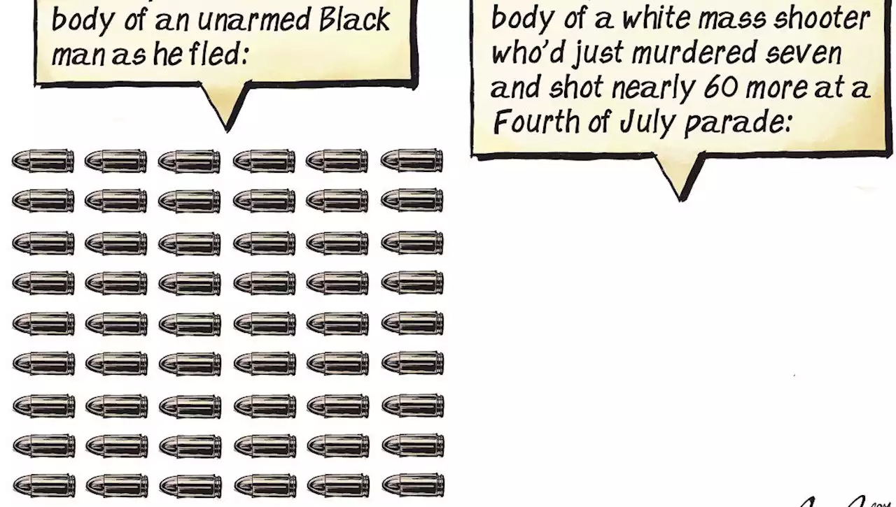 Editorial cartoon: Bullets