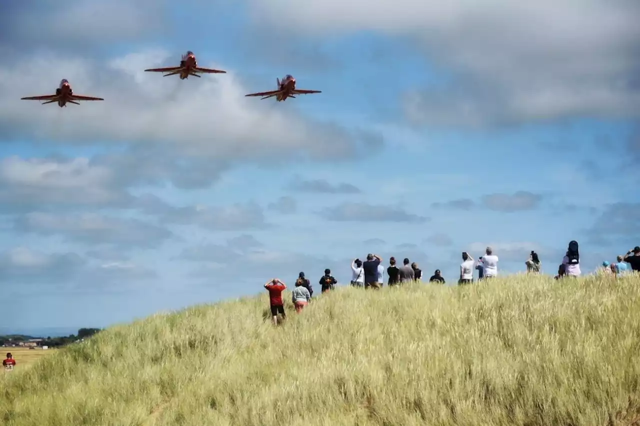 11 spectacular pictures as the Red Arrows take to the skies above Blackpool as they head to Southport Air Show