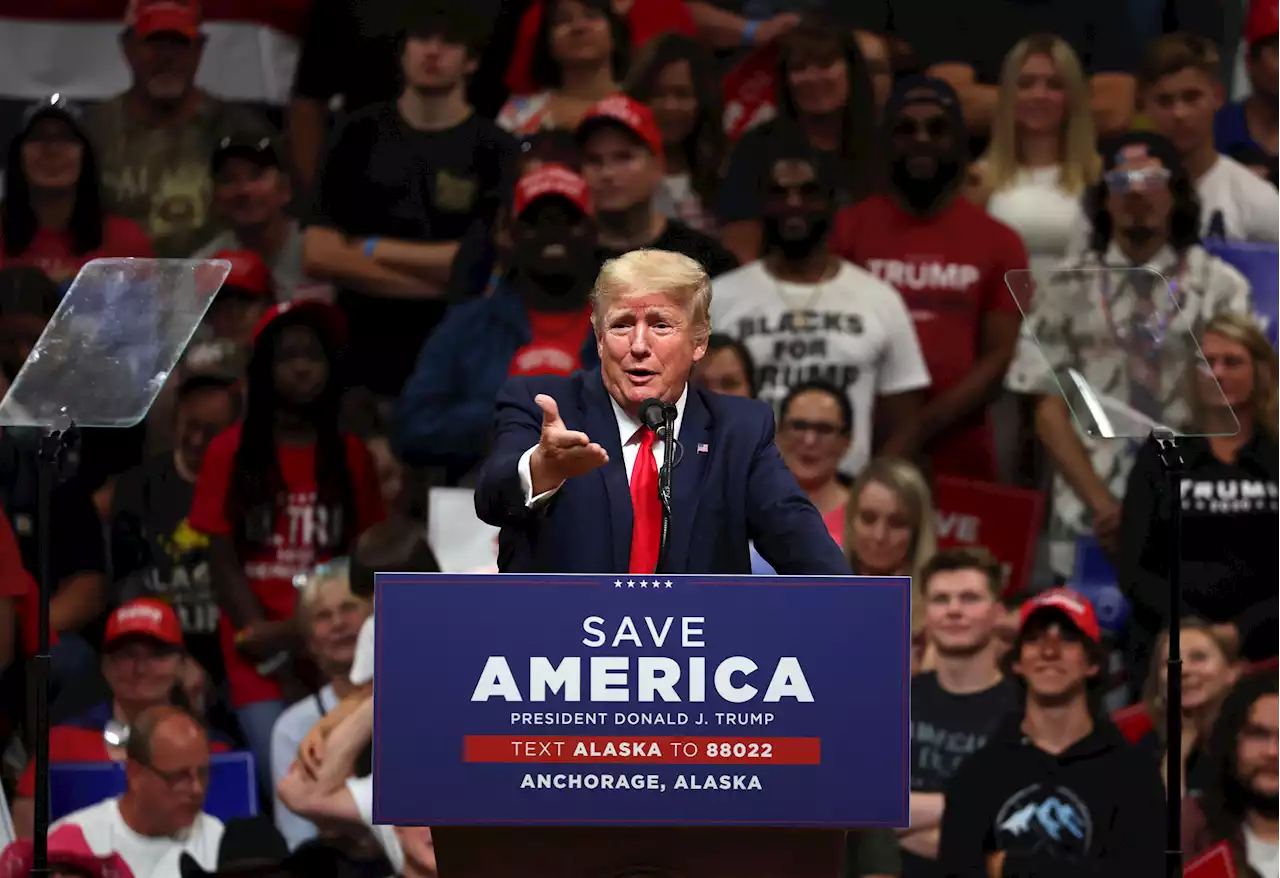 Trump avoids word 'vaccine' at Alaska rally after boos over it in Alabama