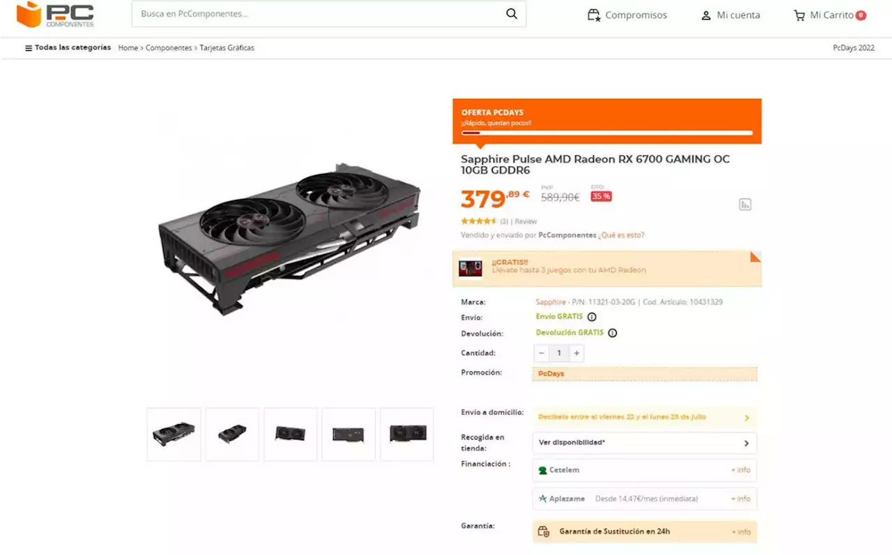 Sapphire RX 6700 Pulse 10G für 380 Euro in Europa erhältlich