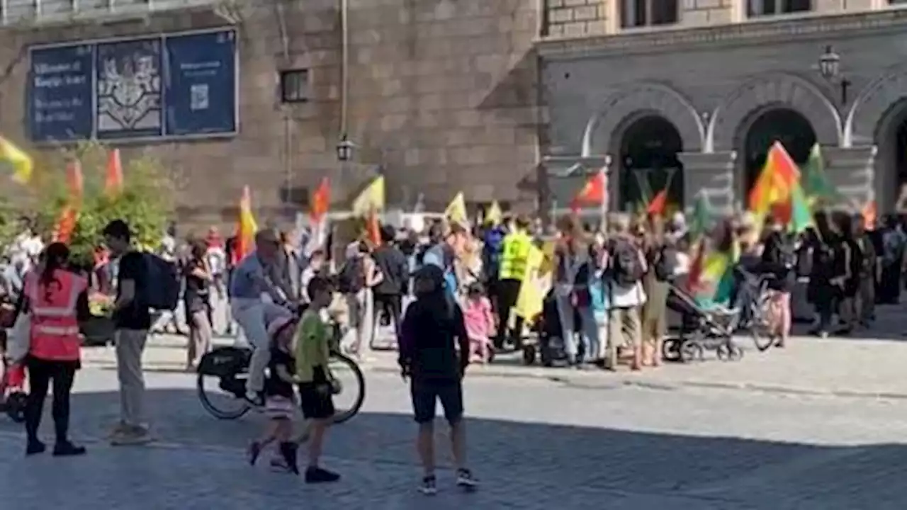 YPG/PKK terror group supporters in Sweden protest deal on NATO membership