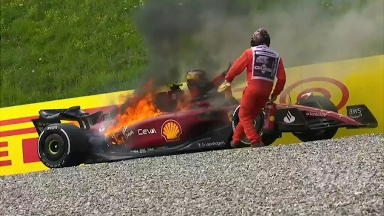 Charles Leclerc Juara F1 GP Austria, Mobil Sainz Terbakar