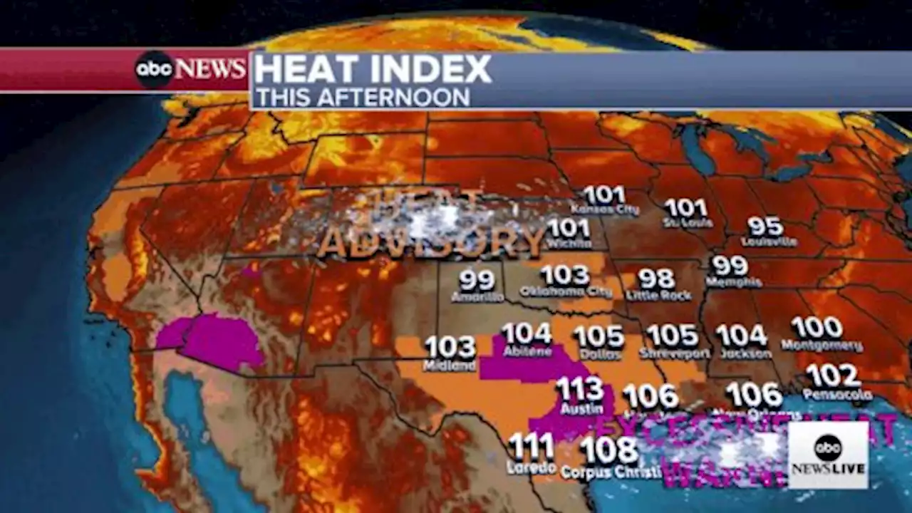 Dangerous heat hits US with temperatures forecast to reach 115 degrees