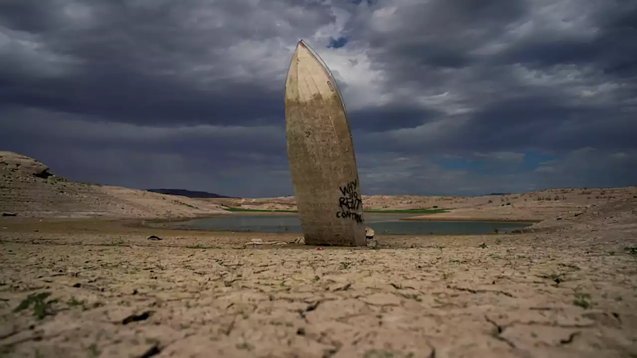 Photos capture Lake Mead's boat graveyard as water levels shrink to record low