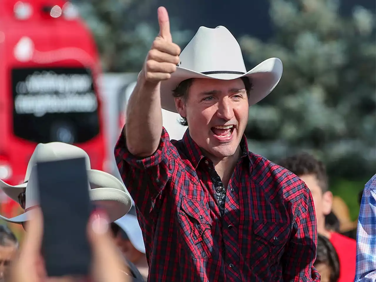 Prime Minister Trudeau arrives for Calgary Stampede