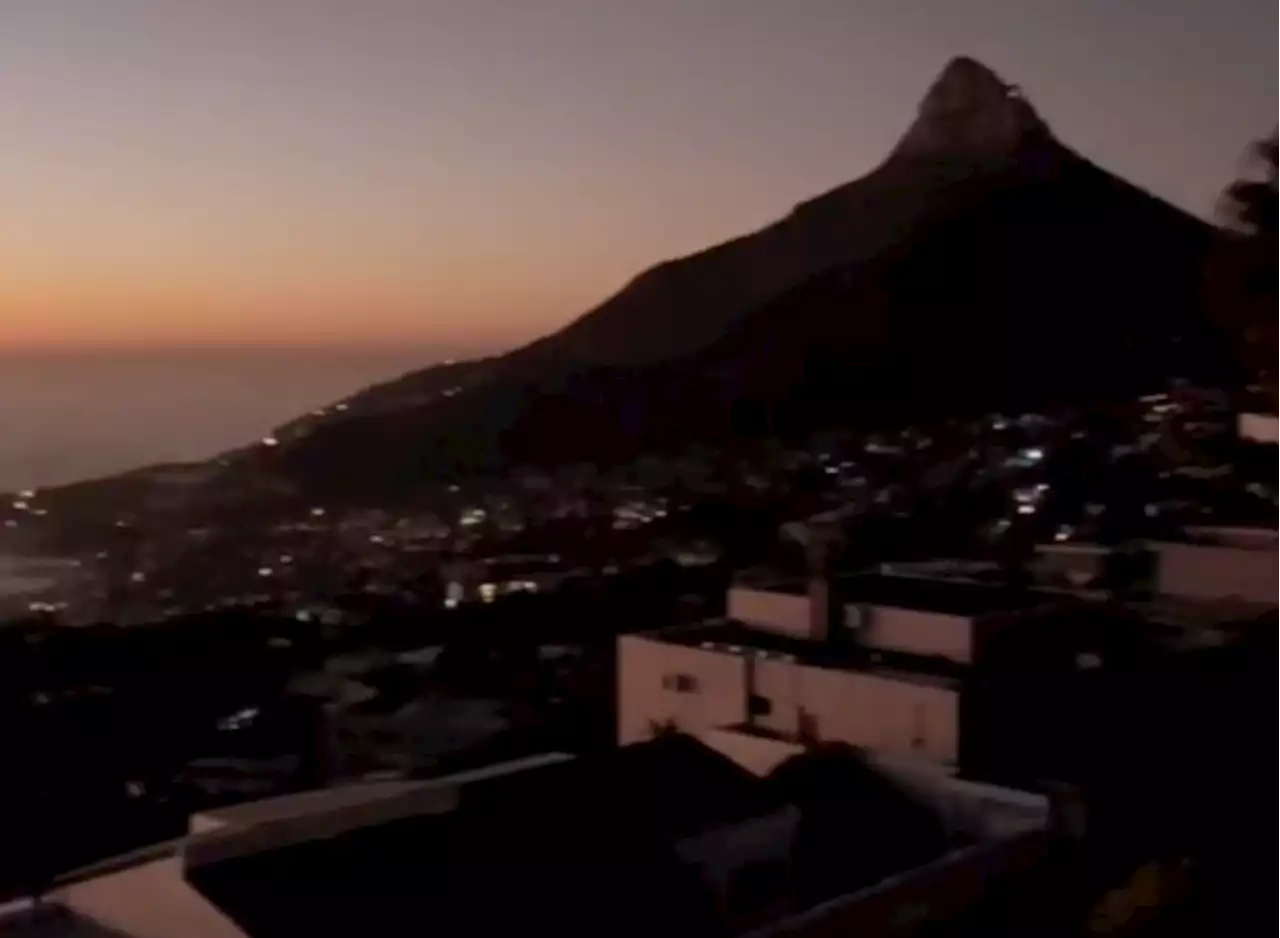 WATCH: loadshedding steals the show after interrupting Cape Town sunset