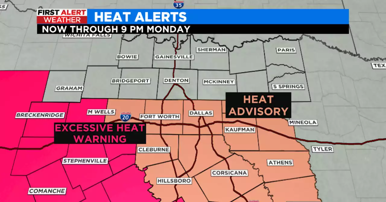 Heat advisory extended through Monday evening, some under excessive heat warning