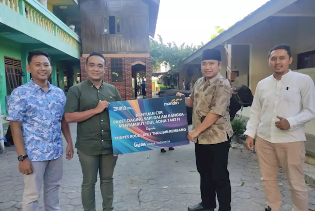 Momen Idul Adha 1443 H, Bank Mandiri Area Kudus Bagikan Hewan Kurban