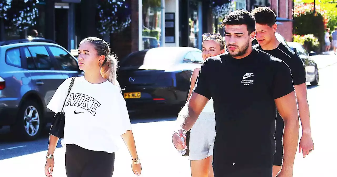 Tommy Fury looks solemn as he heads for meal with Molly-Mae and her sister