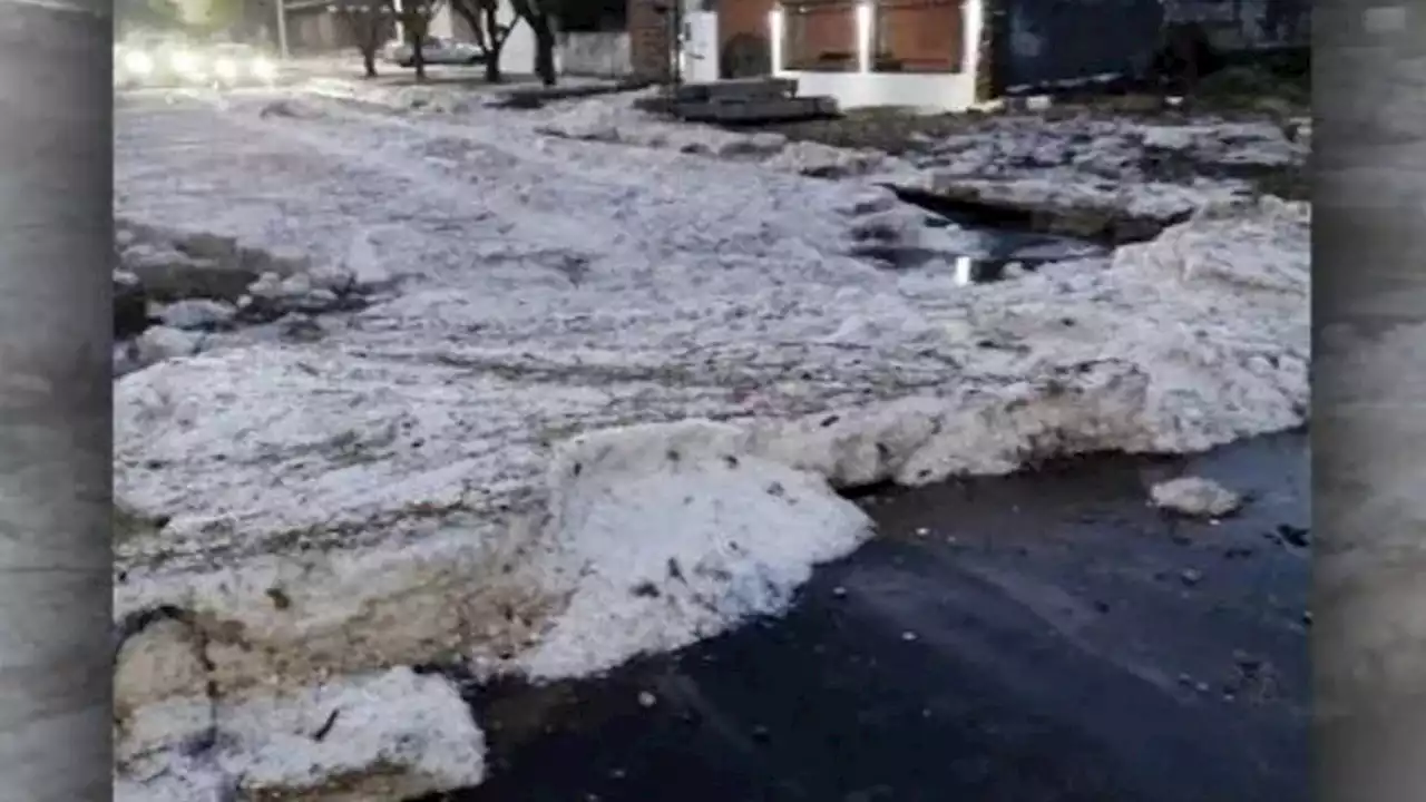 Fotos y videos de la impresionante caída de granizo en Entre Ríos