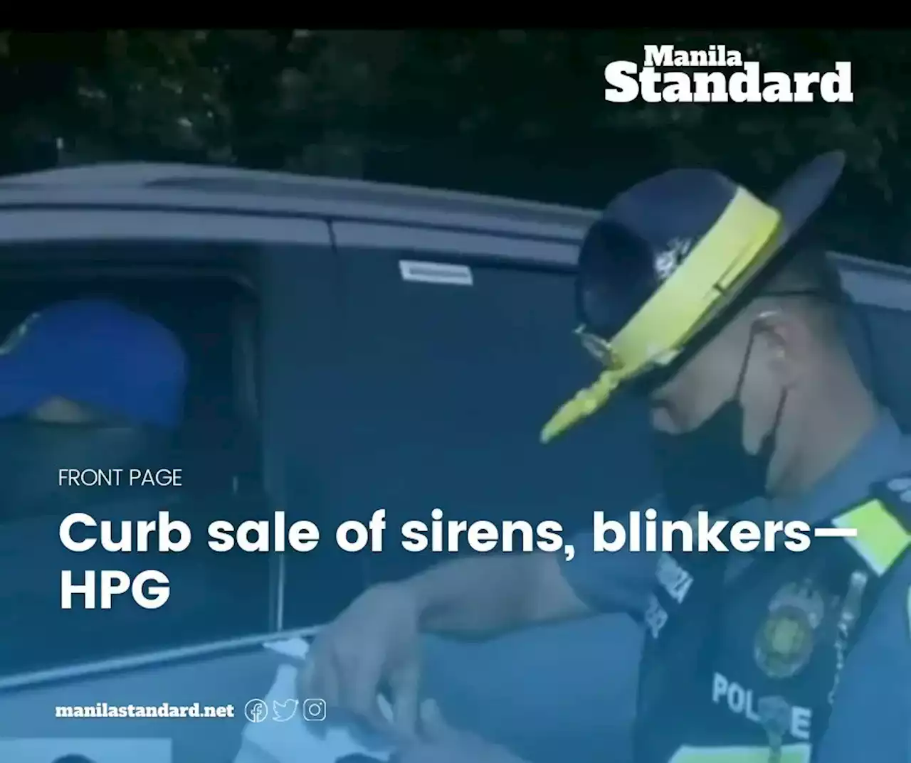 Curb sale of sirens, blinkers—HPG