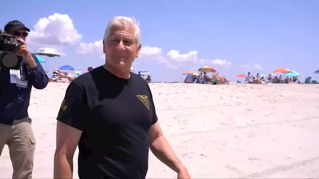 Long Island Exec Takes Ocean Plunge After Shark Safety Briefing