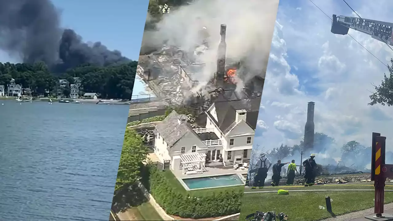 PHOTOS: Massive Fire Destroys Building in Hingham