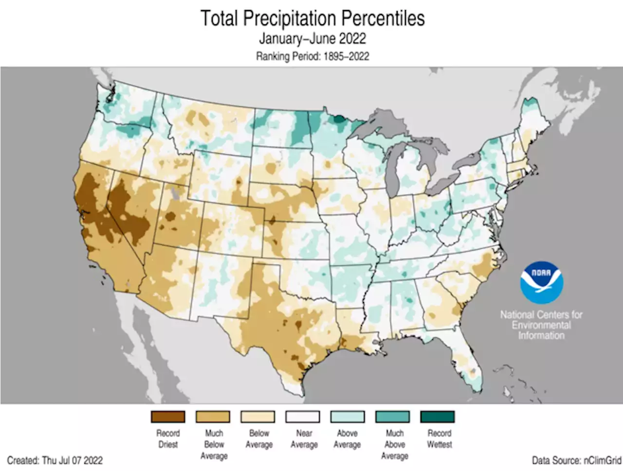 June 2022: U.S. dominated by remarkable heat, dryness