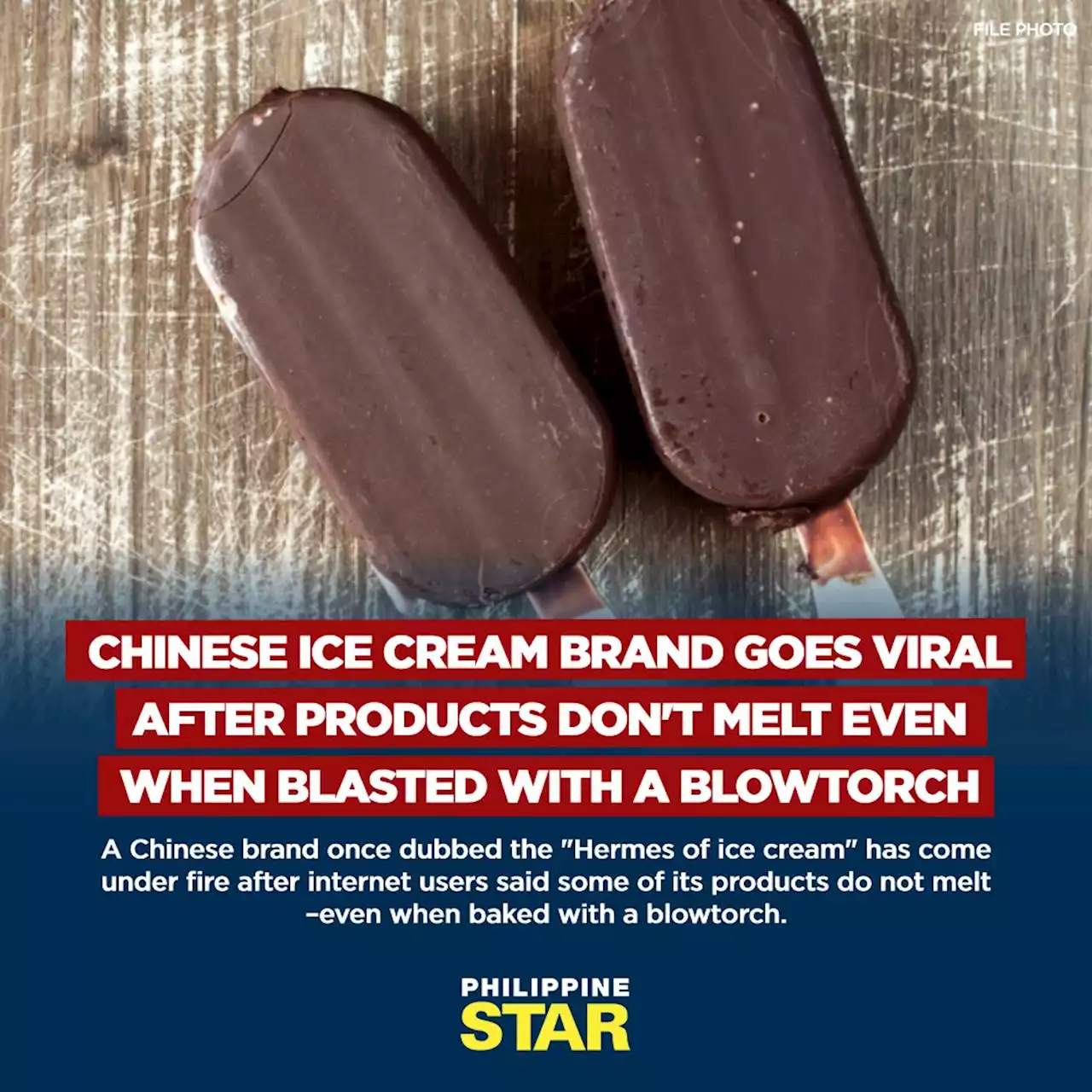 Chinese ice cream brand goes viral after products don't melt even when blasted with a blowtorch