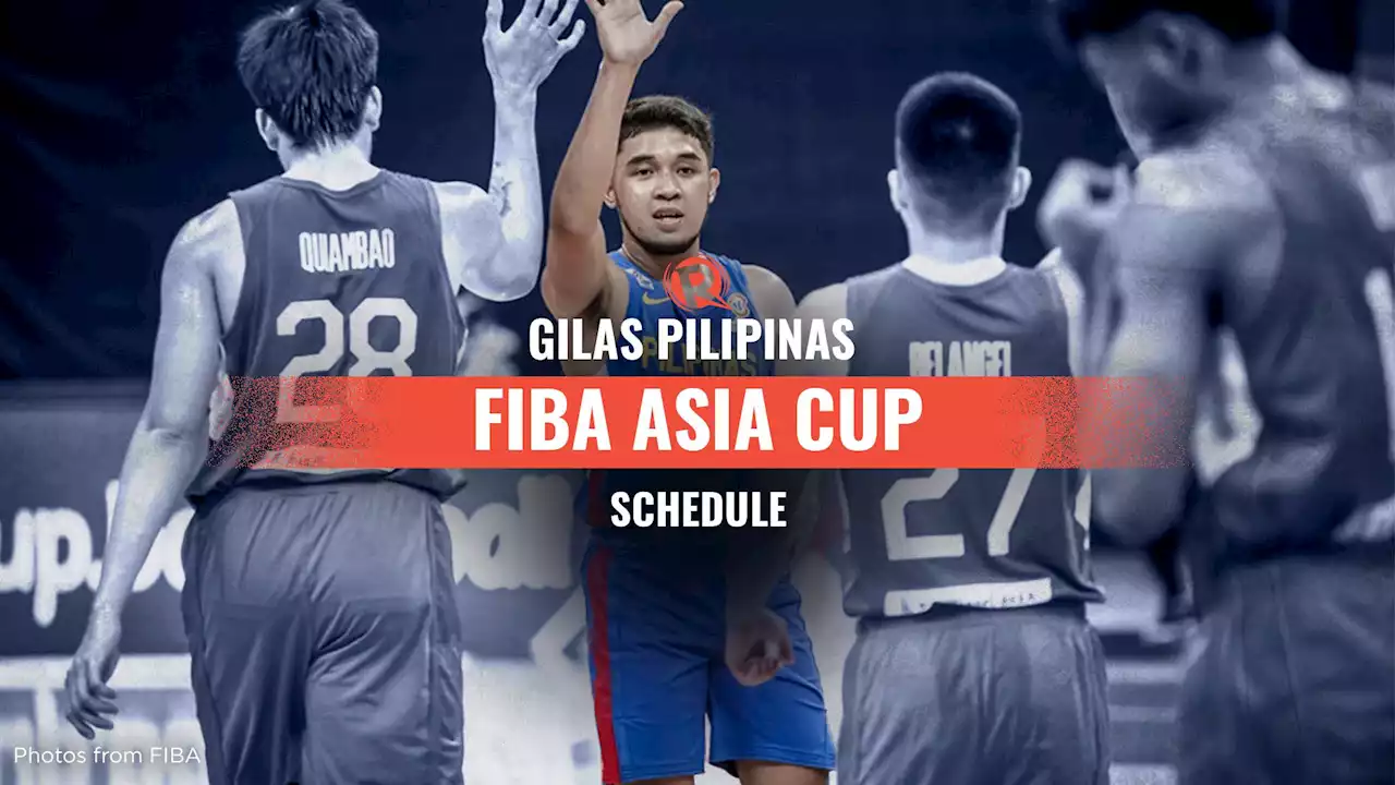 SCHEDULE: Gilas Pilipinas at FIBA Asia Cup