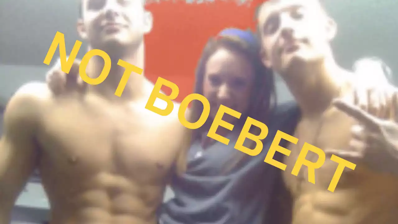 Is This Lauren Boebert With Two Near-Naked Men?