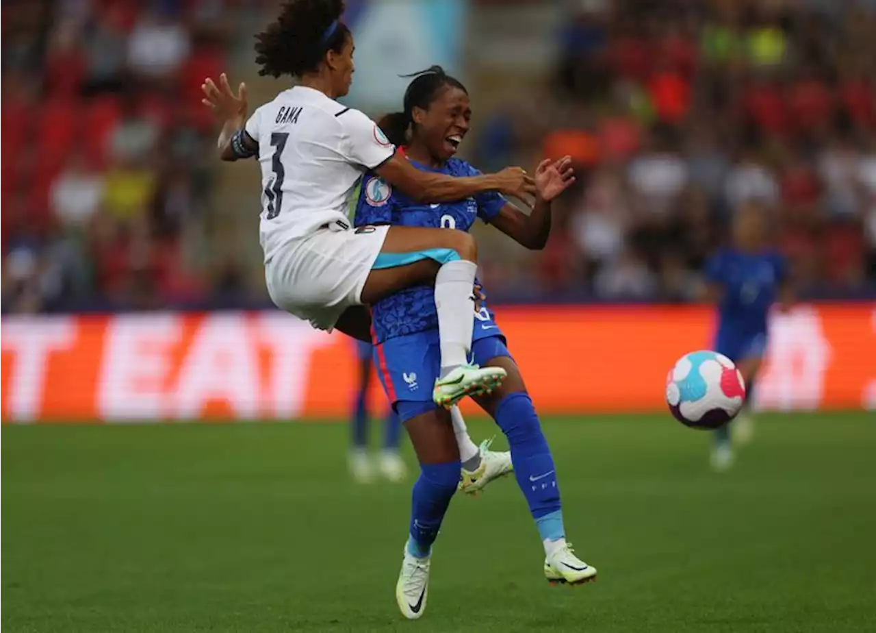 Soccer-Geyoro grabs a first half hat-trick as France thrash Italy 5-1