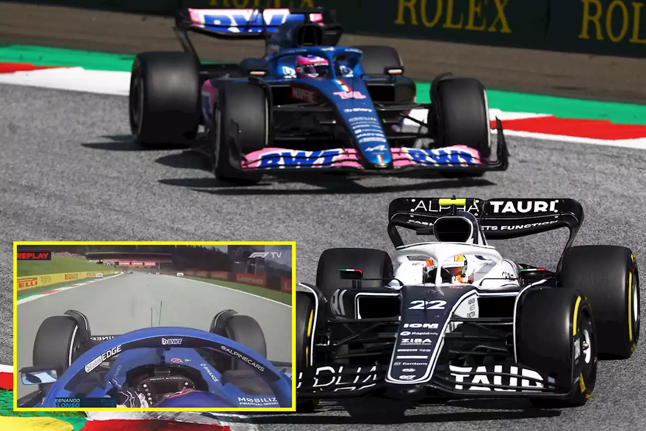 Former F1 champion Alonso hilariously wags finger at Tsunoda while overtaking