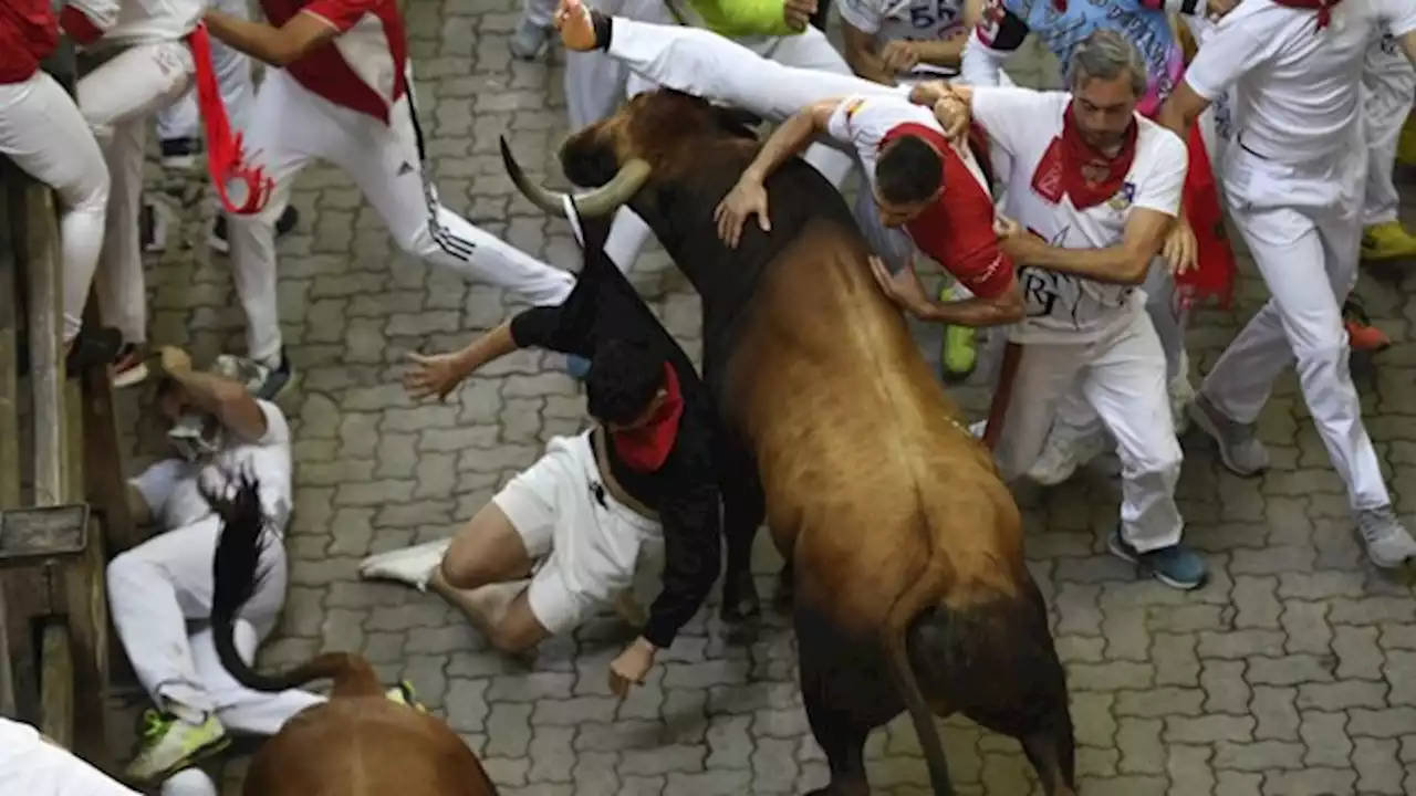 San Fermín: tres personas corneadas en el quinto encierro de toros