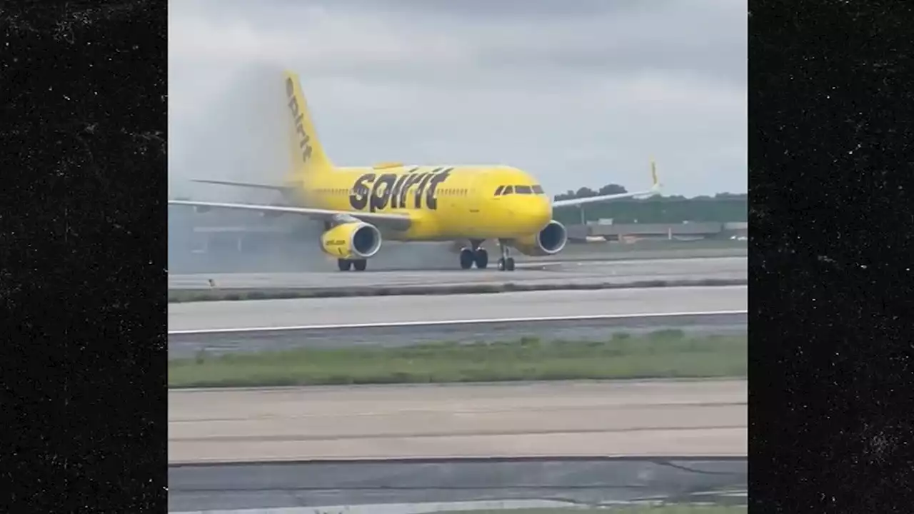 Spirit Airlines Plane's Tire Catches Fire, Passengers Told to 'Stay Seated'