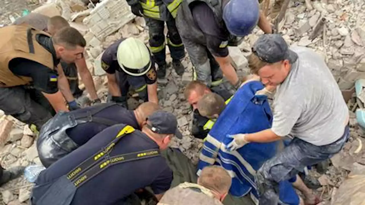 Live blog: Dozens feared trapped after 'Russian strike' on Ukraine building