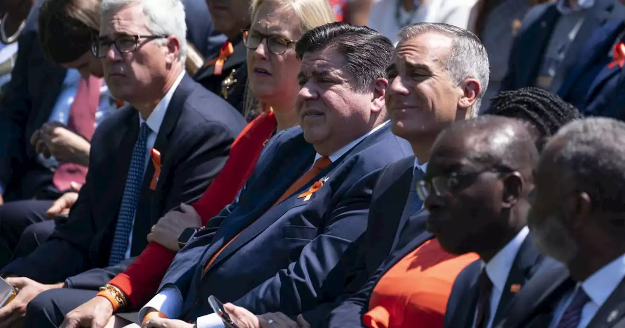 Gov. J.B. Pritzker, Highland Park Mayor Nancy Rotering urge President Biden to push federal action on guns