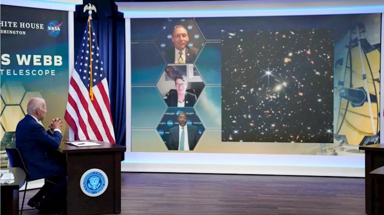 Nasa und US-Präsident zeigen erstes Bild von «Webb»-Teleskop