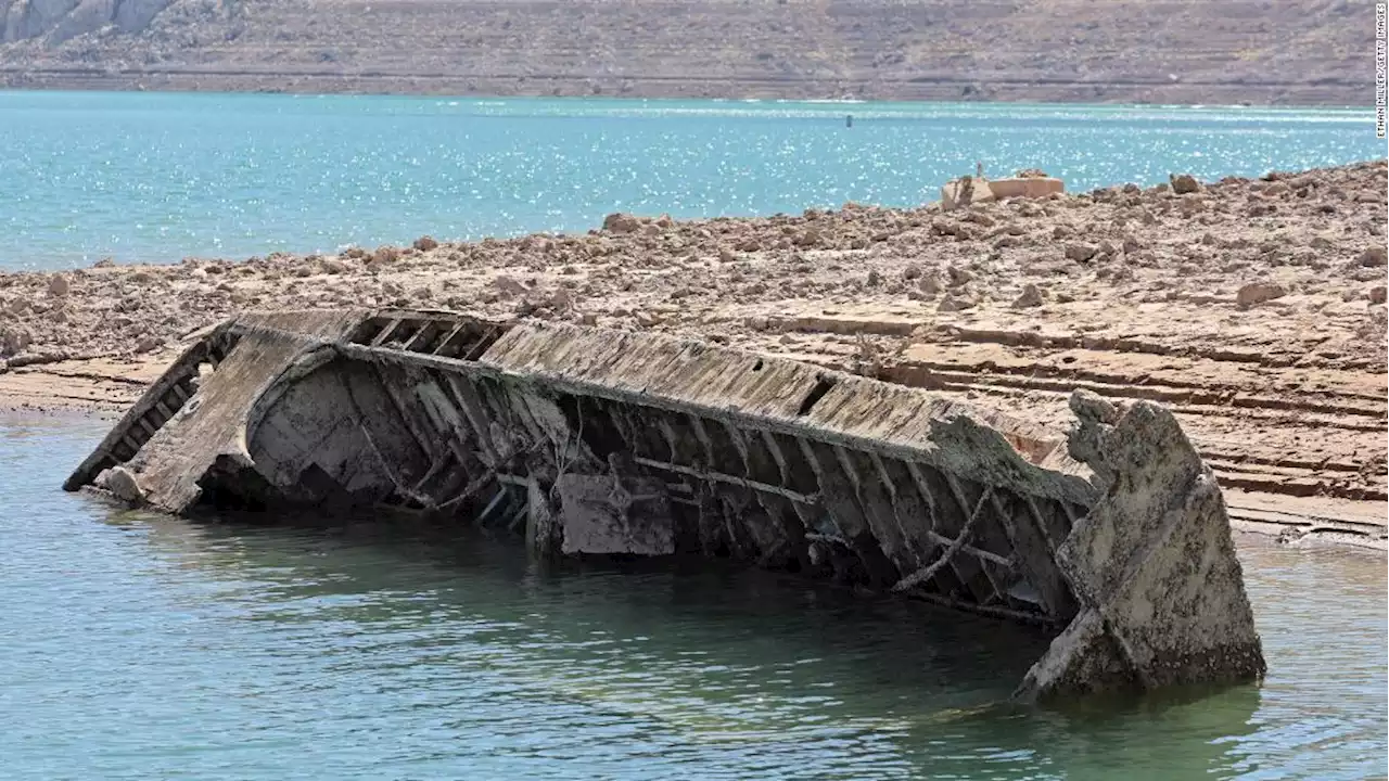 Drought-stricken Lake Mead recedes to reveal a World War II-era landing craft