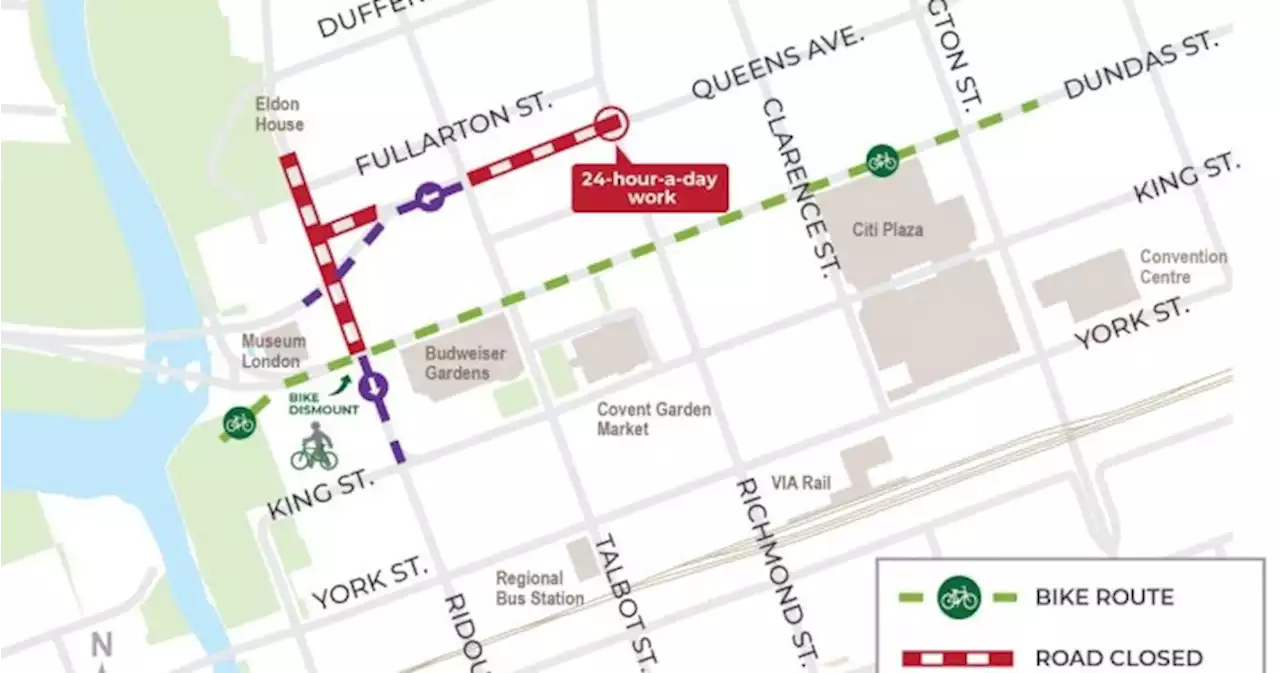 Downtown London, Ont. intersection to see round-the-clock BRT-related roadwork: city | Globalnews.ca