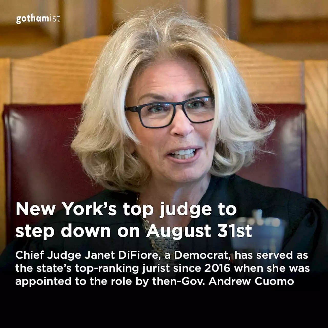 Janet DiFiore, New York’s top judge, to step down Aug. 31