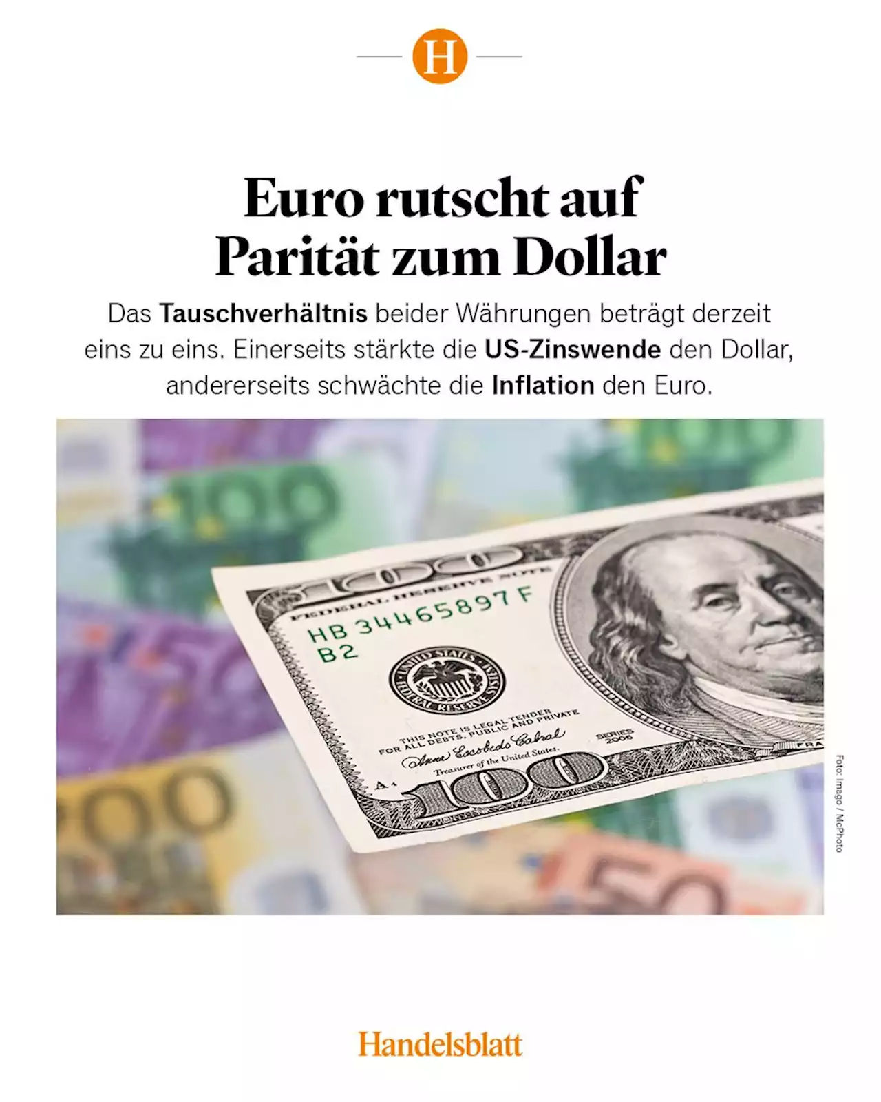 Devisen: Euro rutscht auf Parität zum Dollar – Drei Risiken, die eine starke US-Währung mit sich bringt