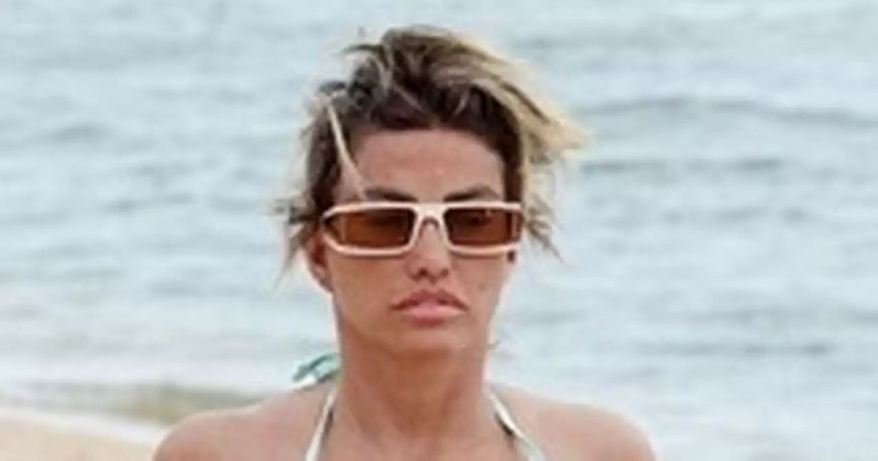 Katie Price debuts huge tattoos across her whole body as she chills in a bikini