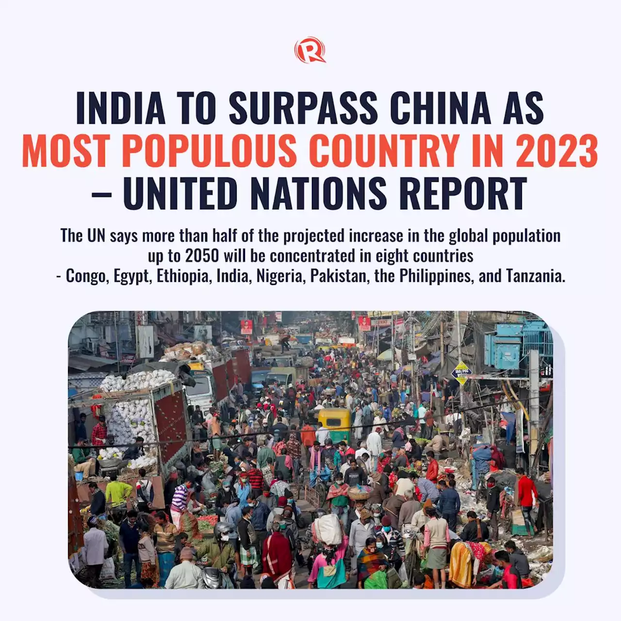 India to surpass China as most populous country in 2023 – United Nations report