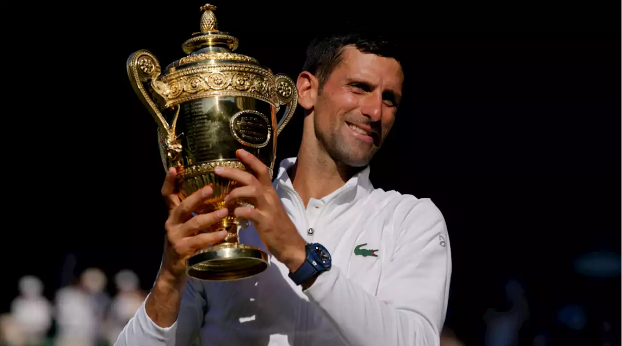 Novak Djokovic Celebrates in Frolic Around Centre Court With His Kids