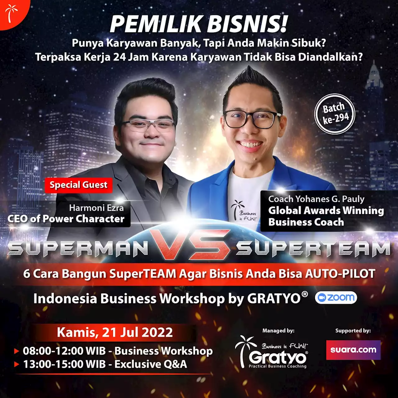 SuperMAN Vs SuperTEAM • Indonesia Business Workshop | 21 Jul 2022 • [SMP-HC-SRA] • Gratyo.com