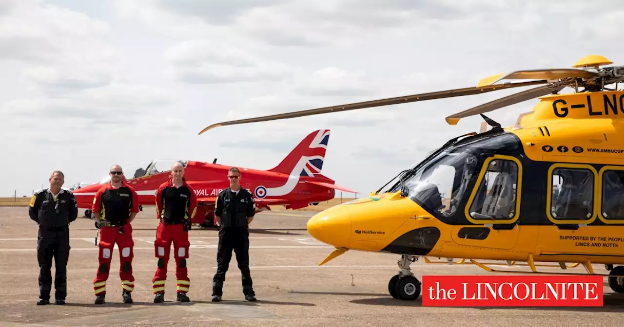 Red Arrows Trust donates £3,000 to Lincs and Notts Air Ambulance