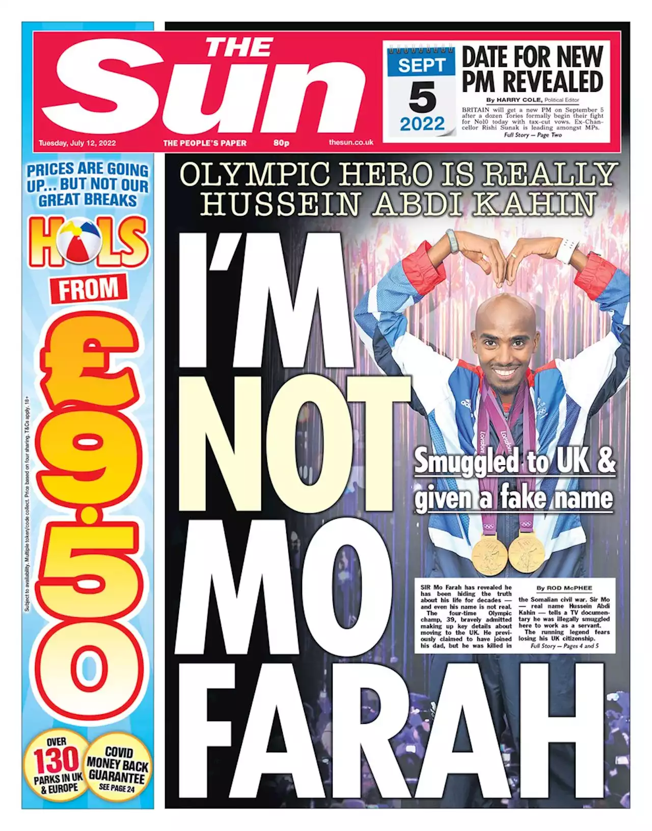 I've been living a lie...my real name is not Mo Farah and I came to UK illegally