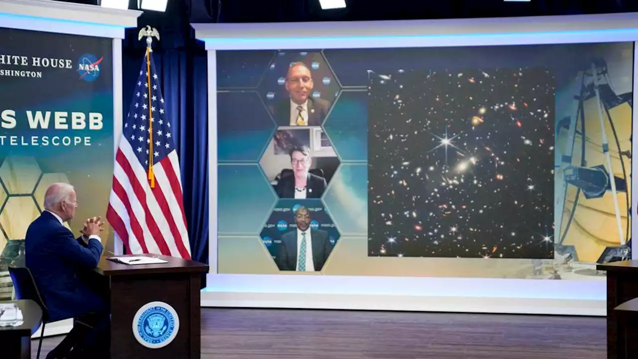 nasa und us-präsident zeigen erstes bild von „webb“-teleskop