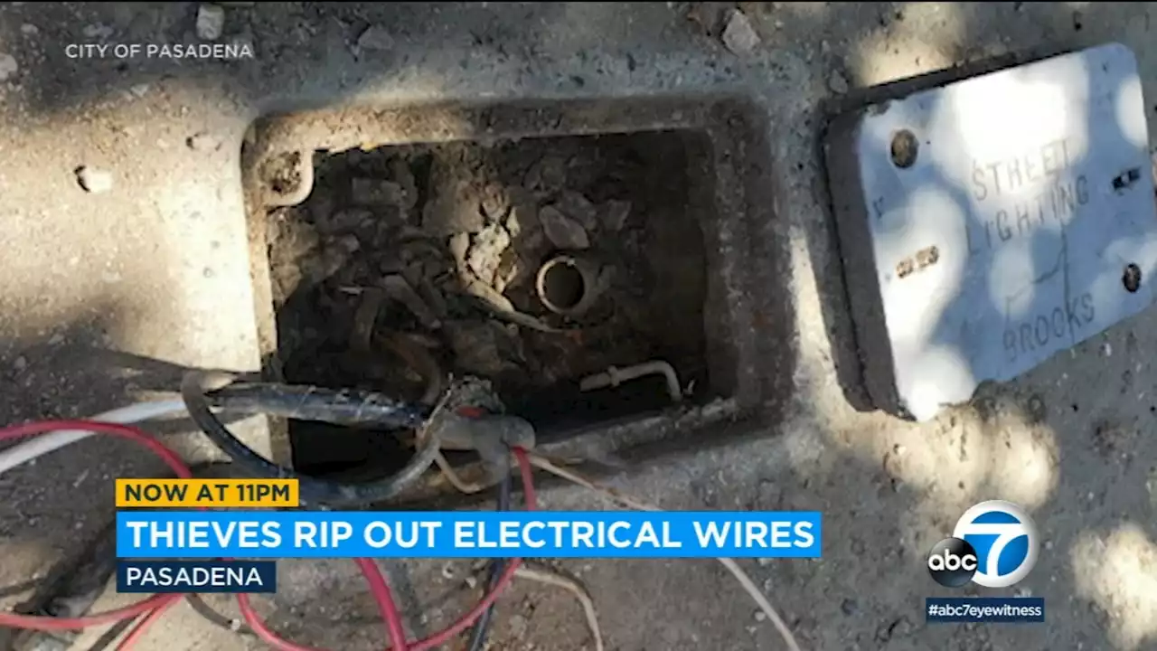 Copper thieves stealing electrical wiring in Pasadena, causing outages